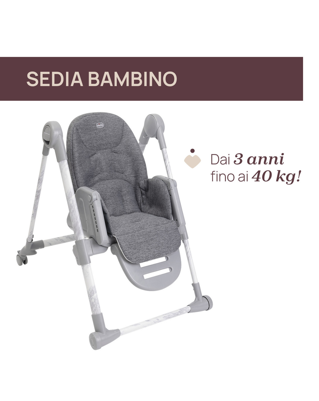 Seggiolone polly armonia carrara - chicco