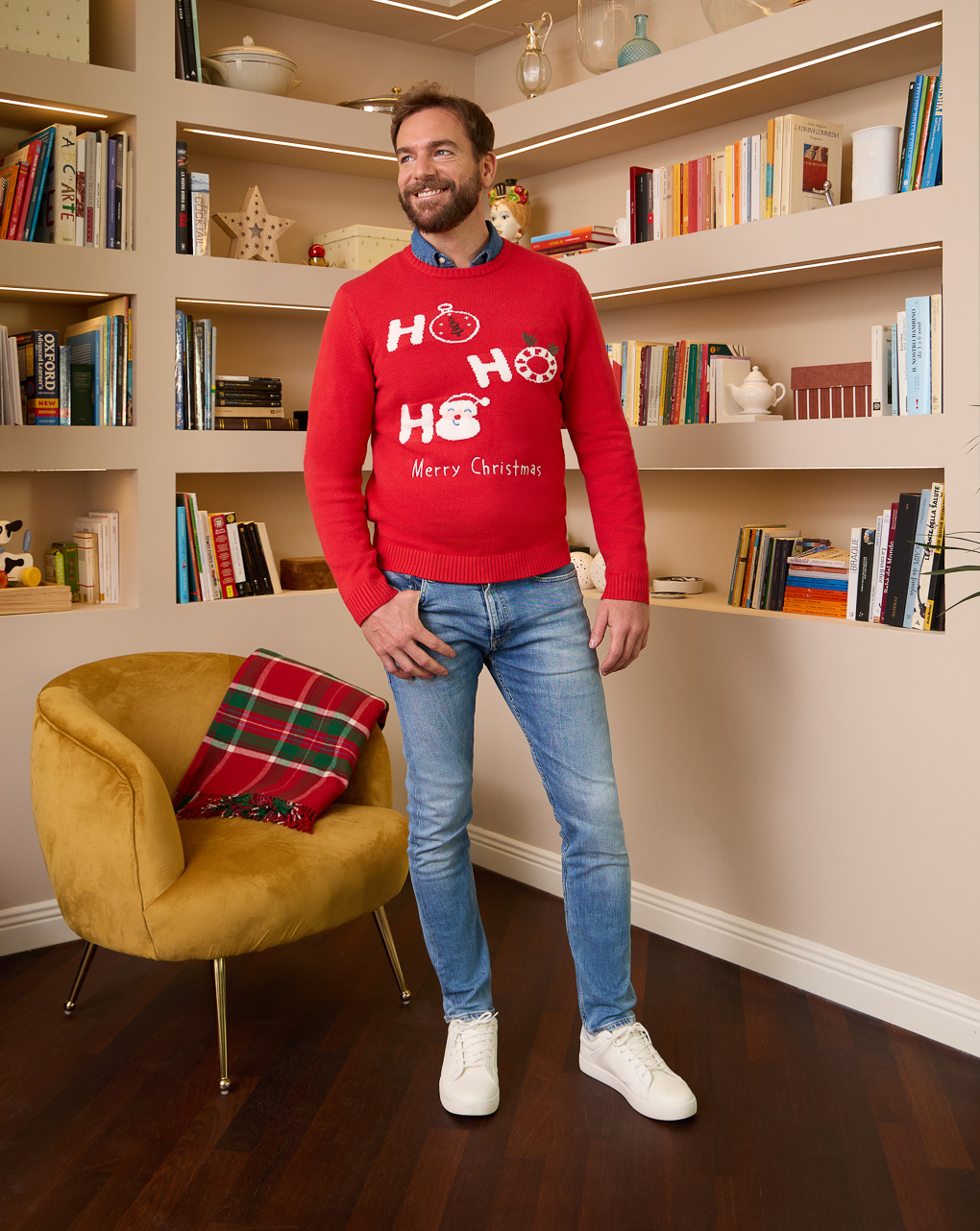 Maglia tricot natale uomo " ho ho ho"