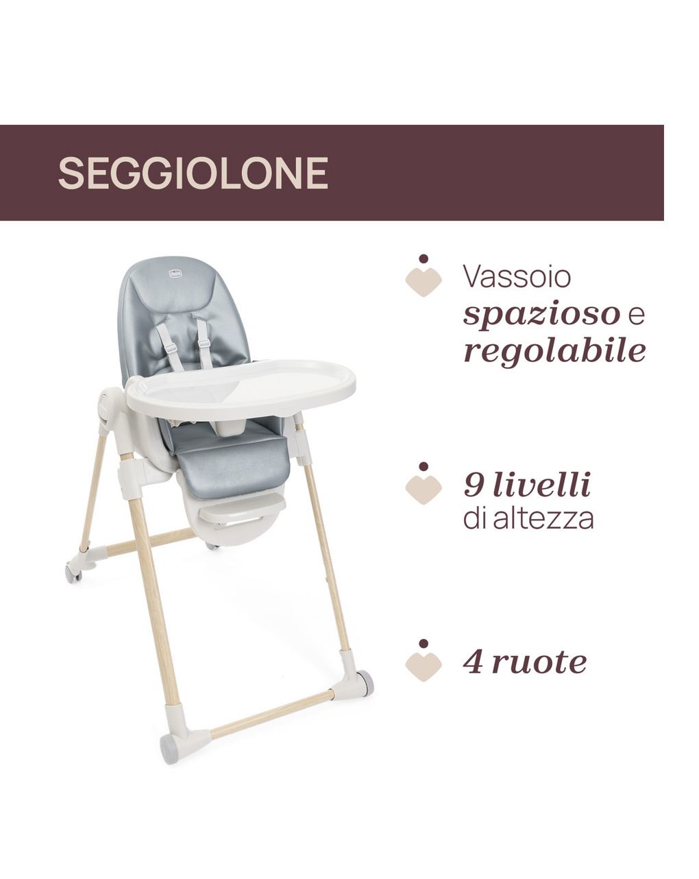 Seggiolone polly armonia greenery- chicco