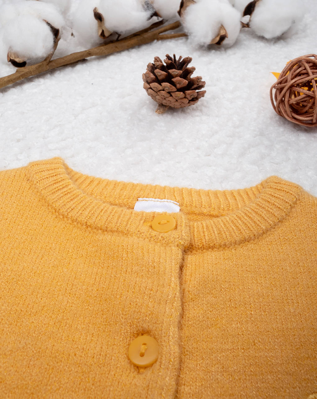 Cardigan tricot bimba giallo