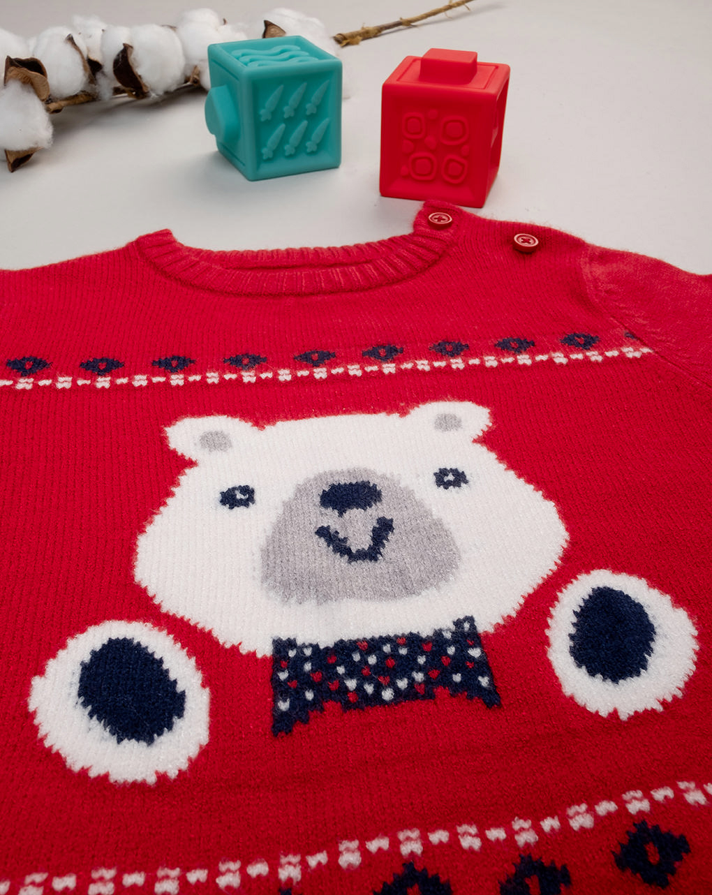 Maglia tricot rossa bimbo