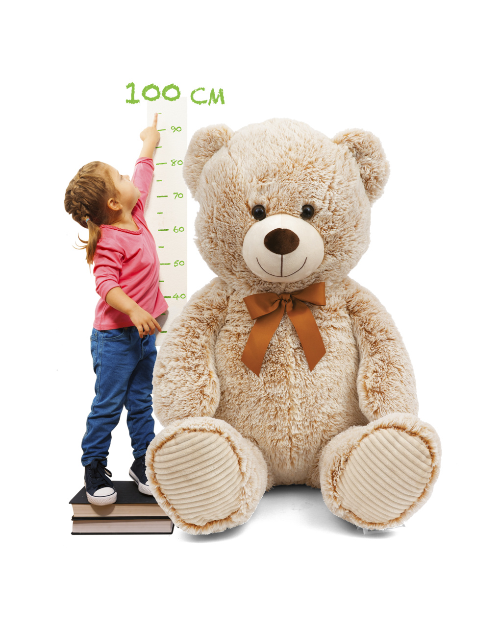 Peluche orso 100cm assortito - 0m+ - ami plush