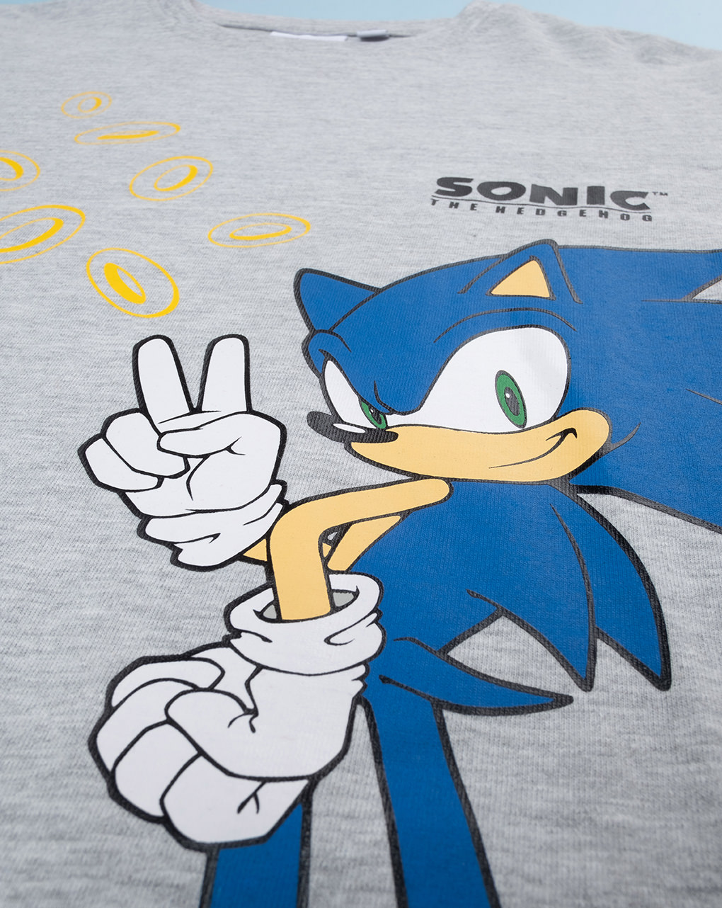 T-shirt grigia bambino sonic