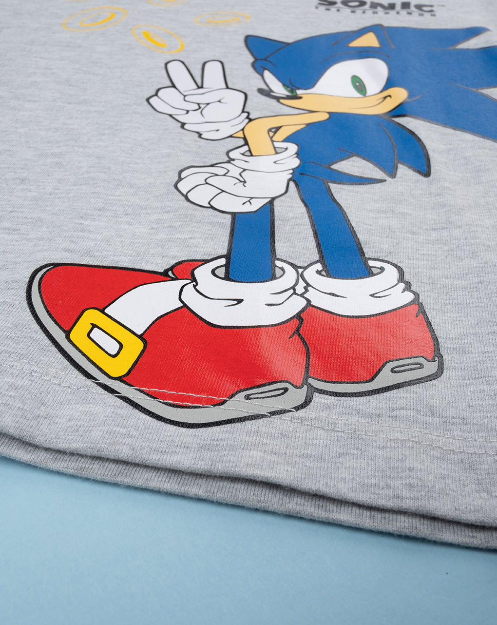 T-shirt grigia bambino sonic