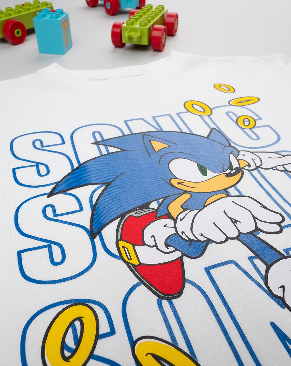 T-shirt bianca bambino sonic