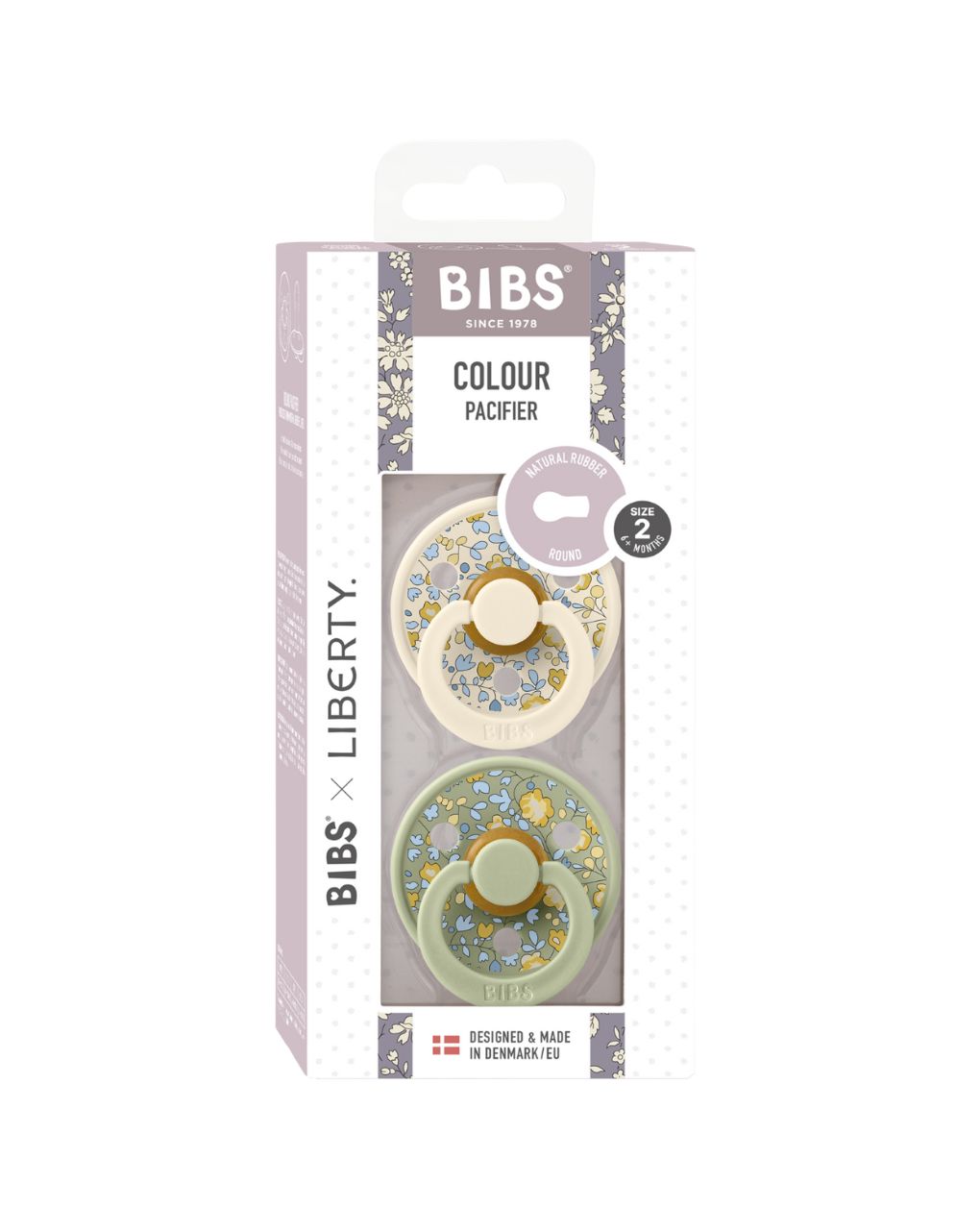 Bibs x liberty colour rotondo lattice avorio- salvia size 2 - bibs