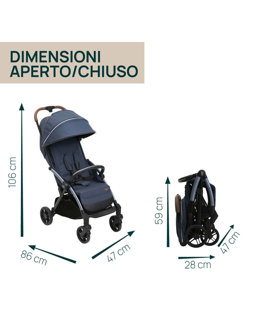 Passeggino goody xplus radiant blue - chicco