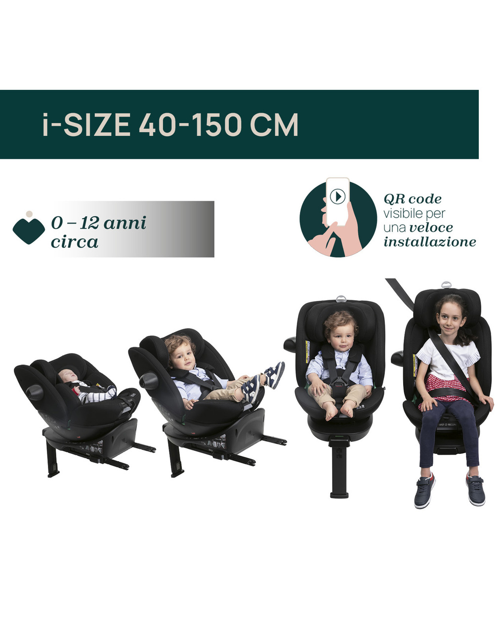 Seggiolino auto everone i-size (40-150 cm) - chicco