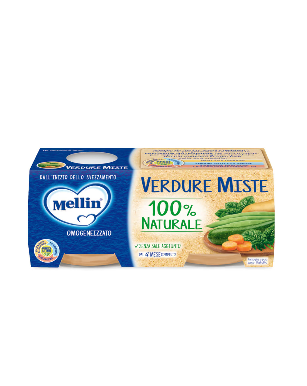 Omogeneizzato verdure miste 2×80 gr - mellin