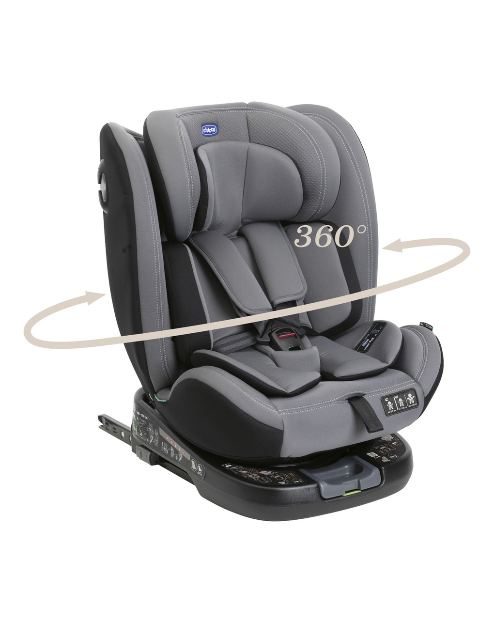 Seggiolino auto unico evo i-size (40-150 cm) grey black - chicco