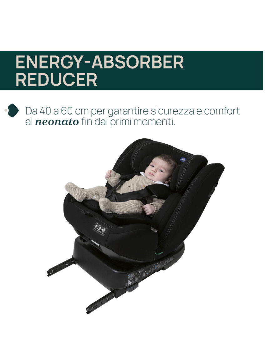 Seggiolino auto unico evo i-size (40-150 cm) grey black - chicco - Chicco