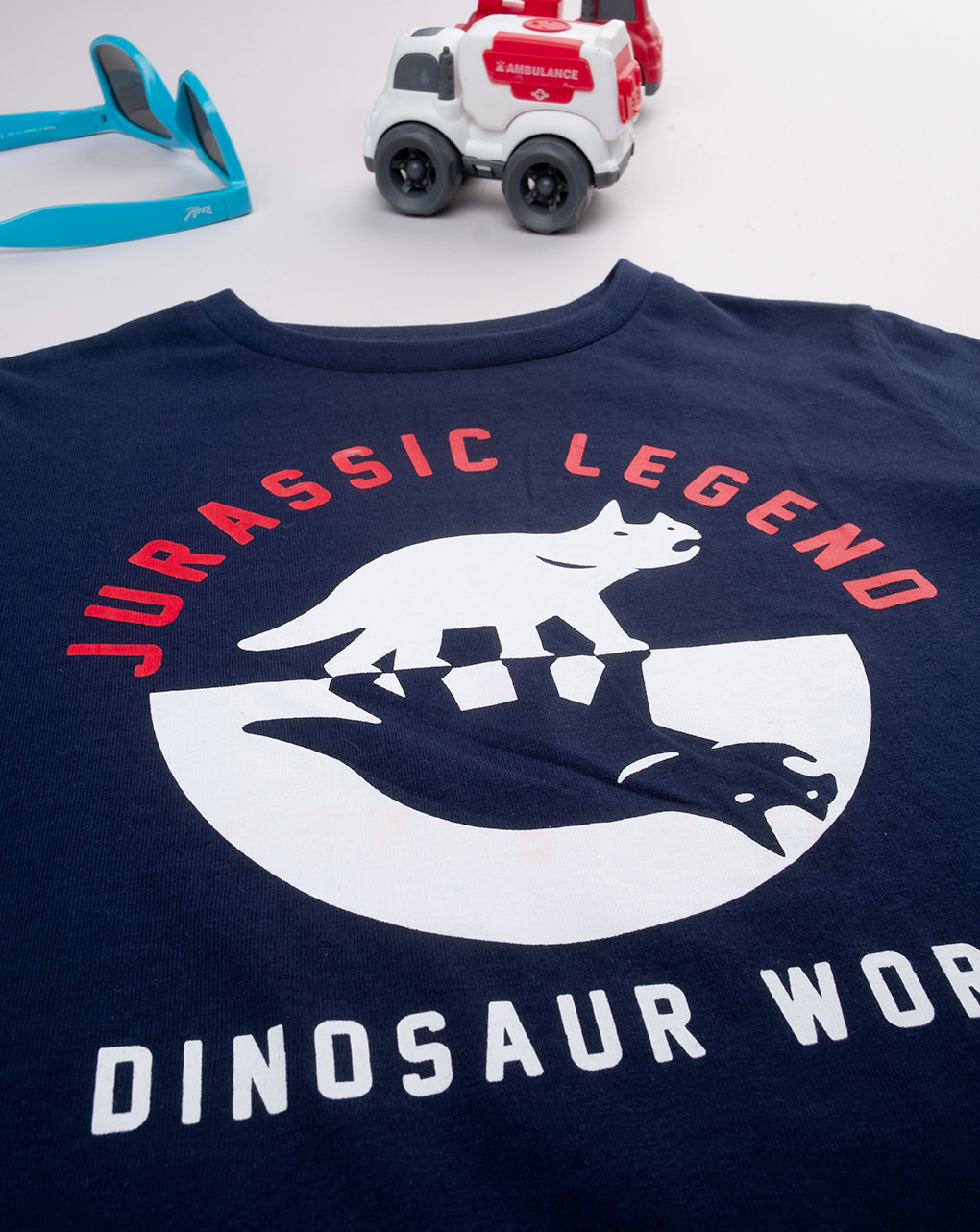 T-shirt bimbo blu jurassic legend