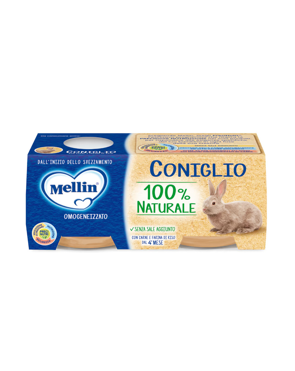 Omogeneizzato coniglio 2×80 gr - mellin