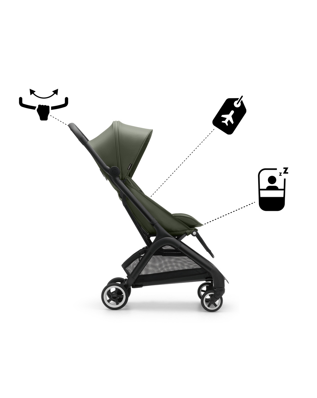 Bugaboo butterfly black/forest green