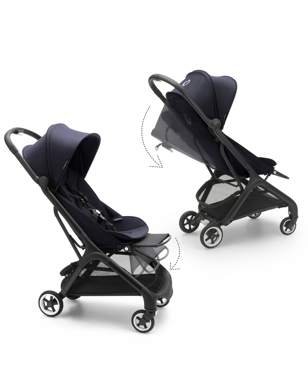 Bugaboo butterfly black/stormy blue - s