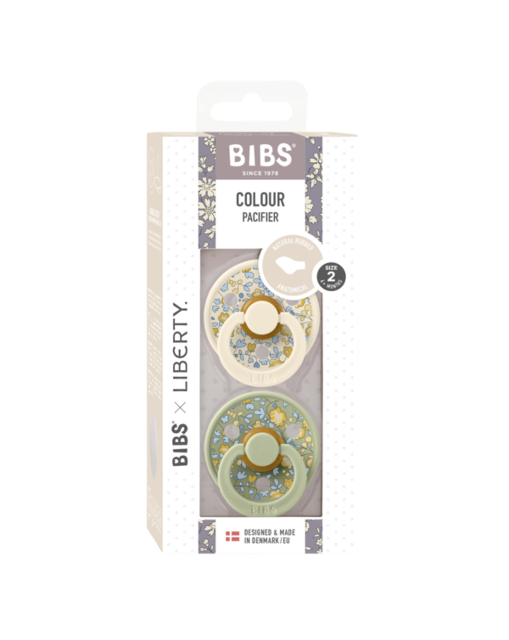 Bibs x liberty colour anatomico lattice avorio - salvia size 2 - bibs