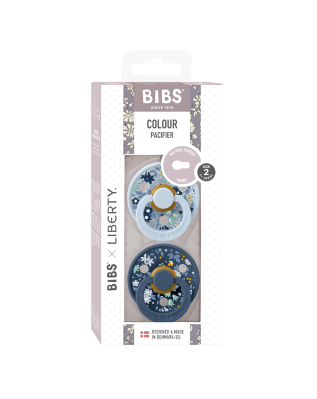 Bibs x liberty colour rotondo lattice baby blu - blu acciaio size 2 - bibs