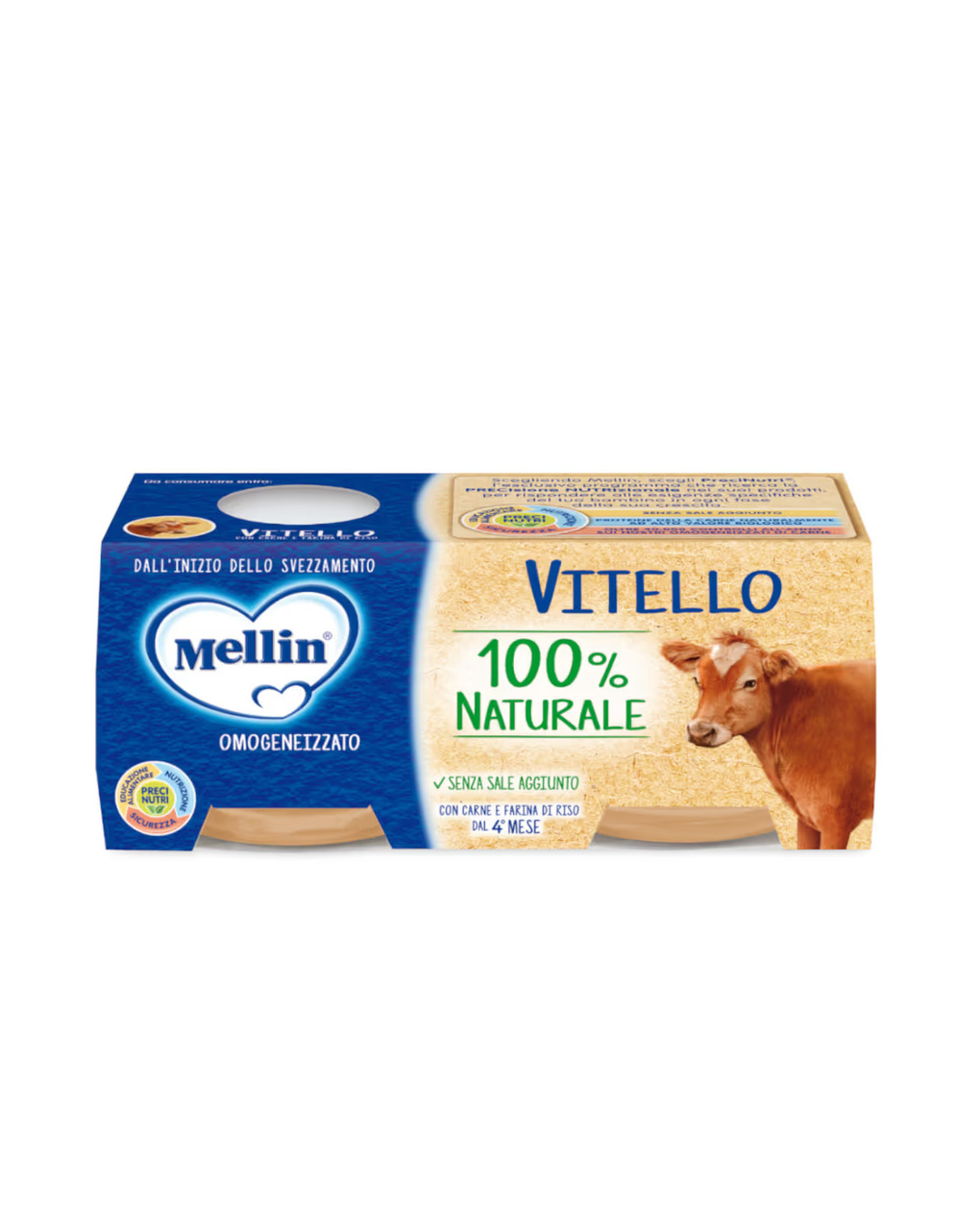 Omogeneizzato vitello 2×80 gr - mellin