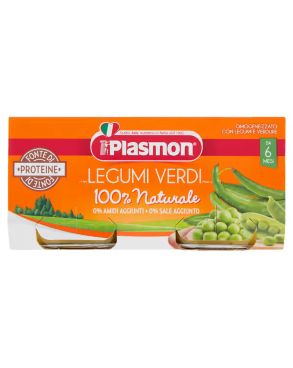 Omogeneizzato legumi verdi – 2x80g -plasmon