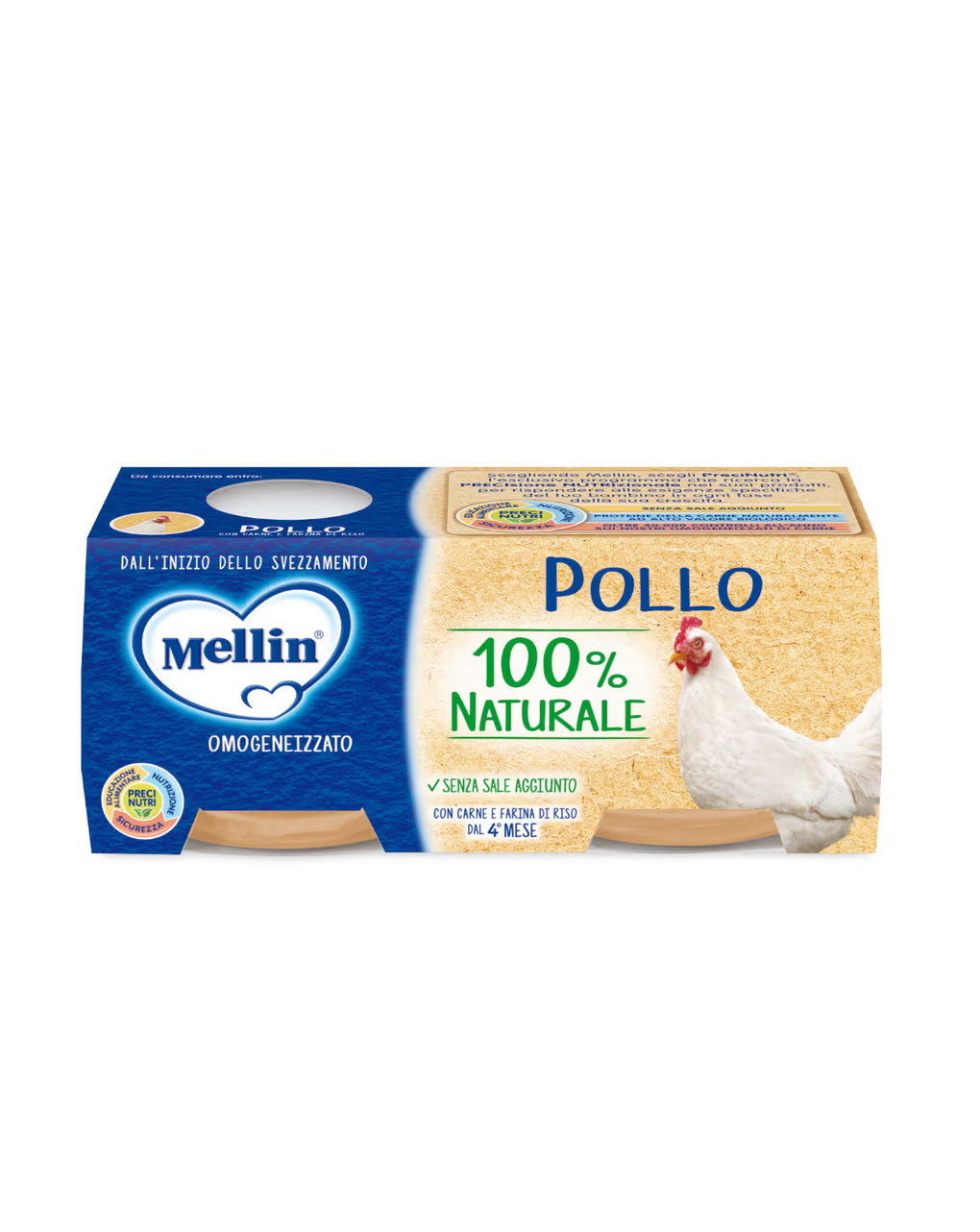 Omogeneizzato pollo 2×80 gr - mellin