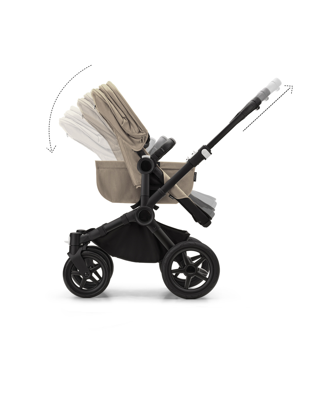 Donkey 5 mono navicella + passeggino in black/desert taupe - desert taupe - bugaboo