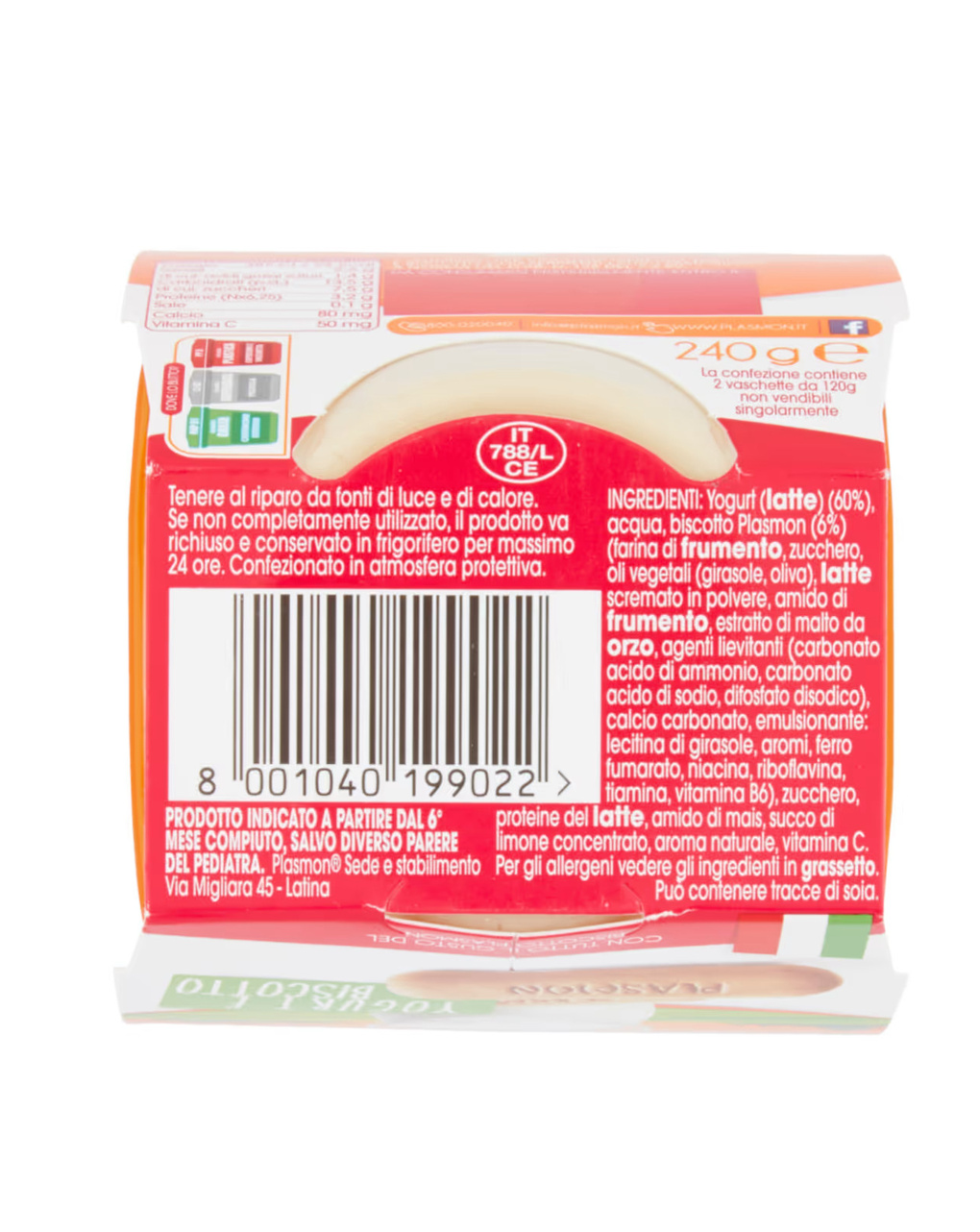 Sapori di natura yogurt – biscotto – 2x120g - plasmon