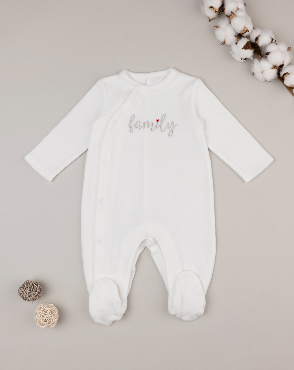 Tutina bianca unisex neonato family