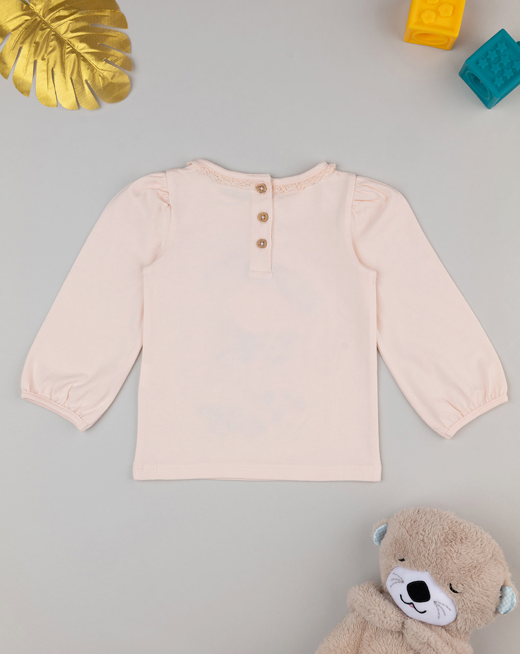 T-shirt bimba rosa stampata