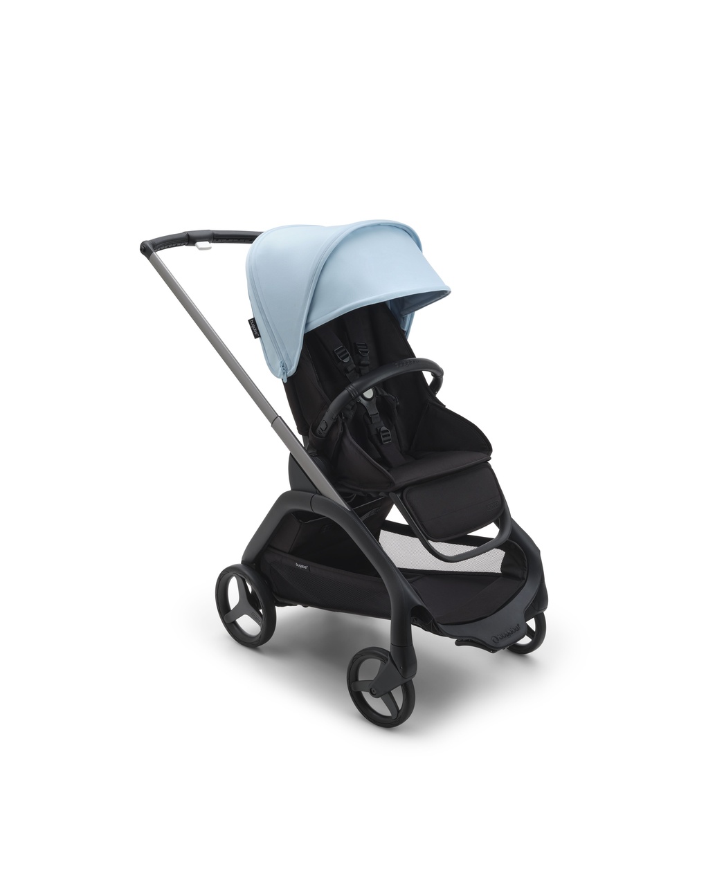 Passeggino dragonfly telaio graphite con seduta midnight black e cappottina skyline blue - bugaboo