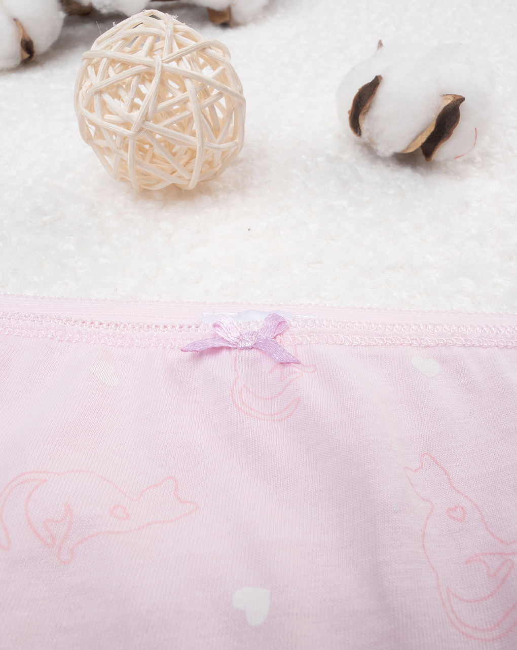 Slip bimba rosa con gattini