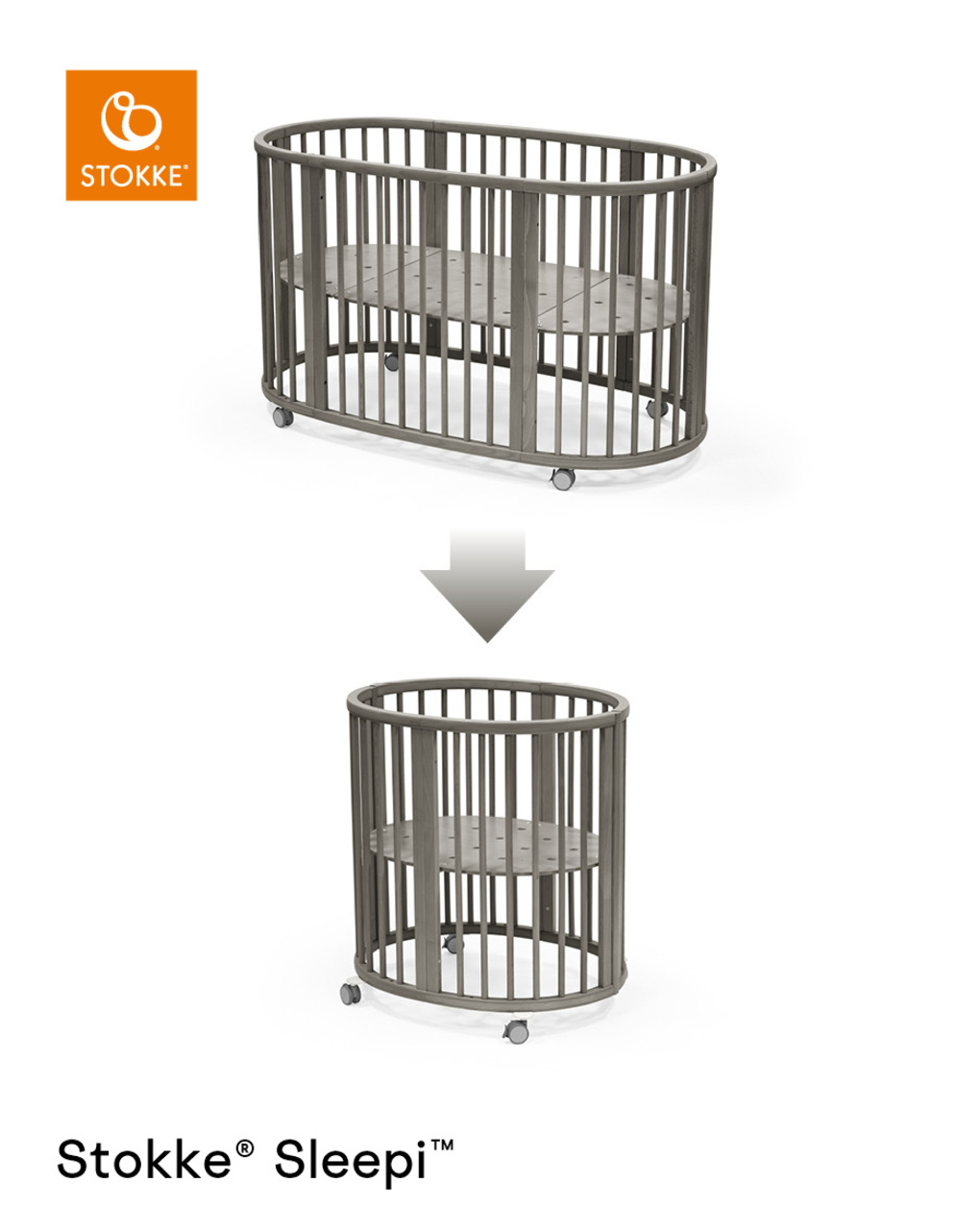 Kit di ridimensionamento per stokke® sleepi™ v3 hazy grey - stokke