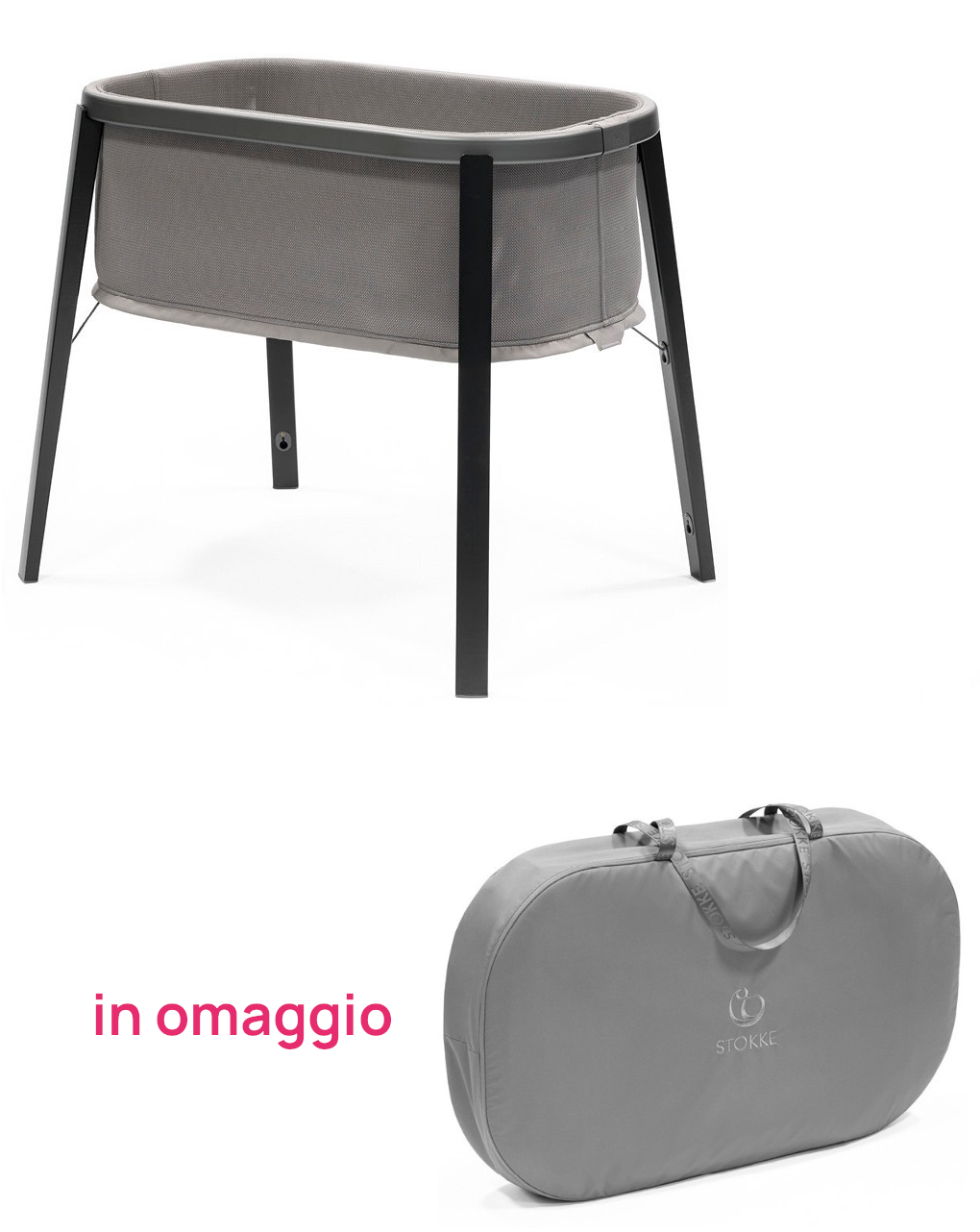 Culla stokke® snoozi™ graphite grey + borsa in omaggio