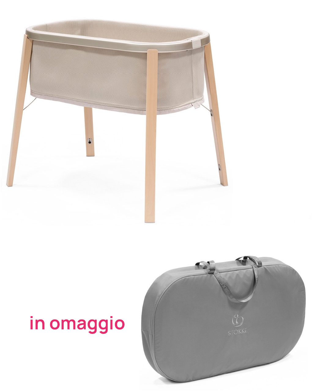 Culla stokke® snoozi™ sandy beige + borsa in omaggio