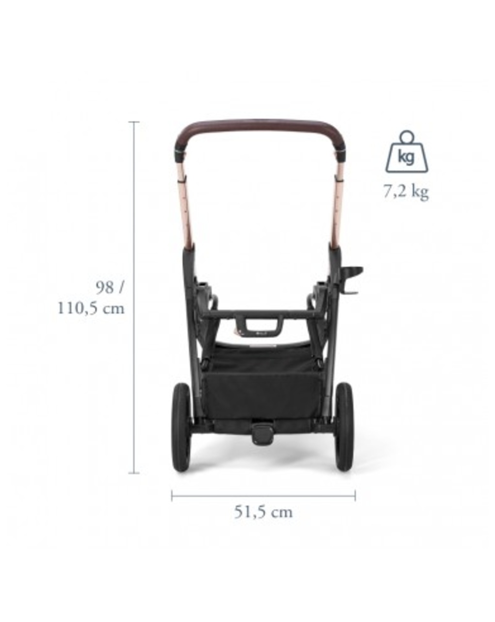 Passeggino aptica litio black satin grey - inglesina