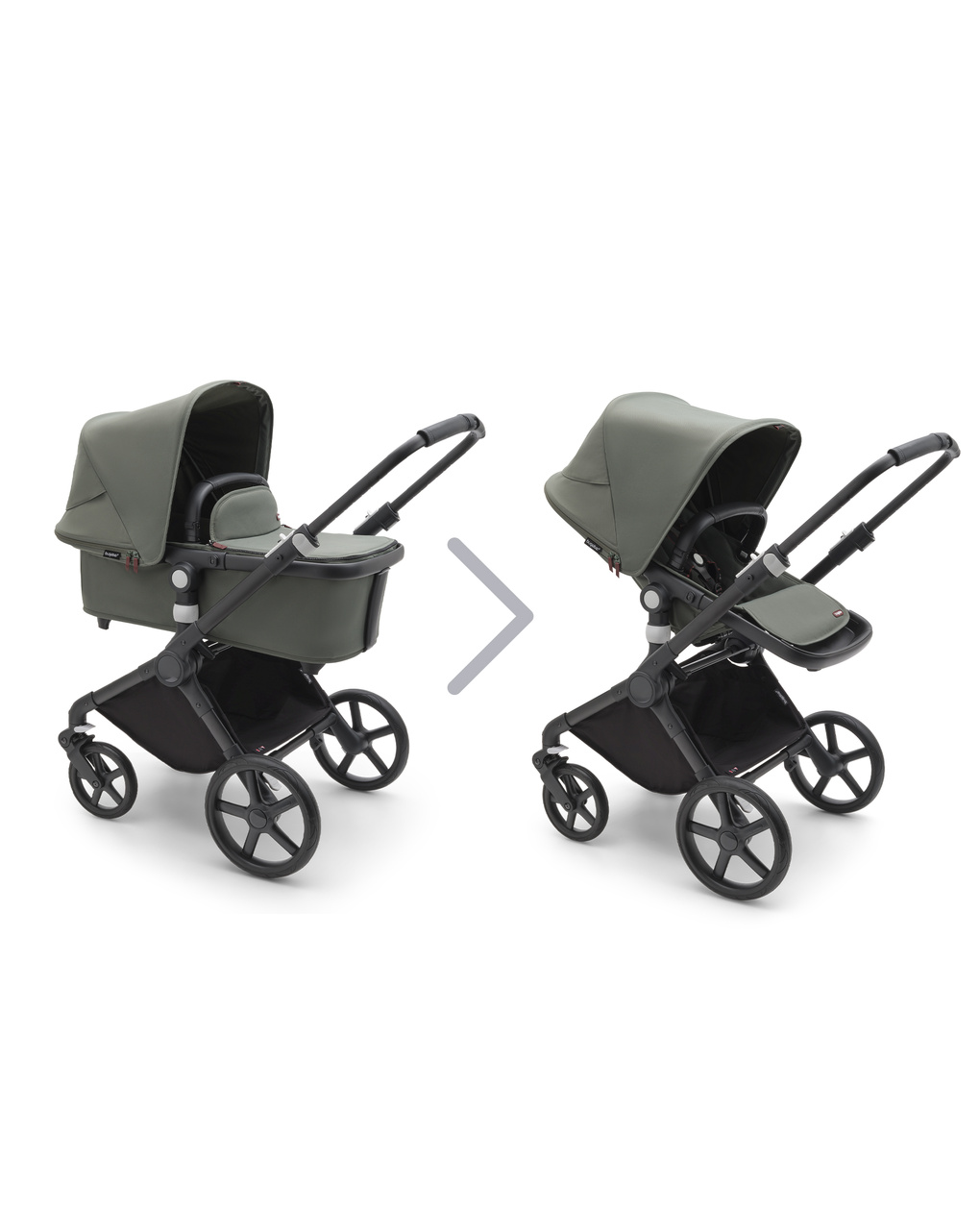 Passeggino fox cub completo (navicella + seduta) black/forest green - bugaboo