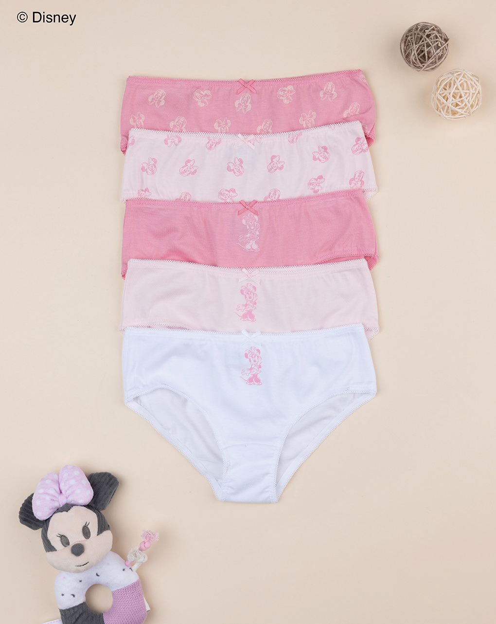 Pack 5 coulotte bimba rosa