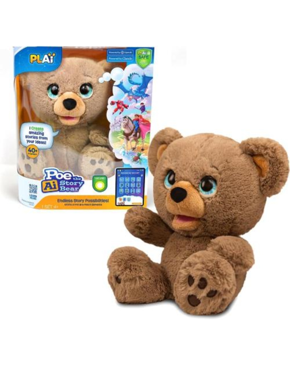 Orsetto poe raccontastorie play -i - peluche interattivo -