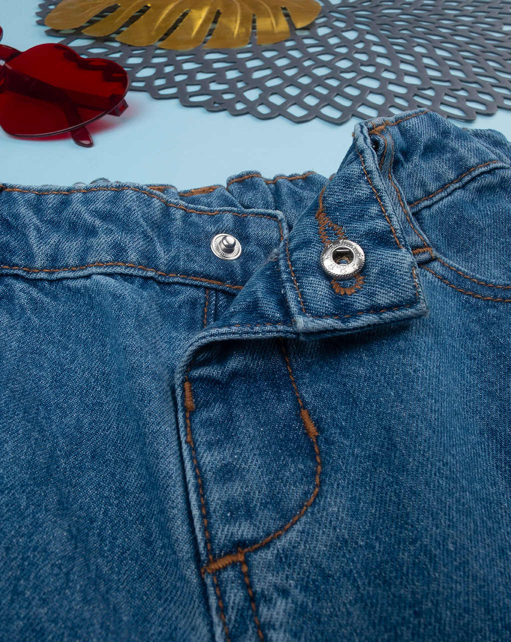 Pantalone denim bambino con tasche