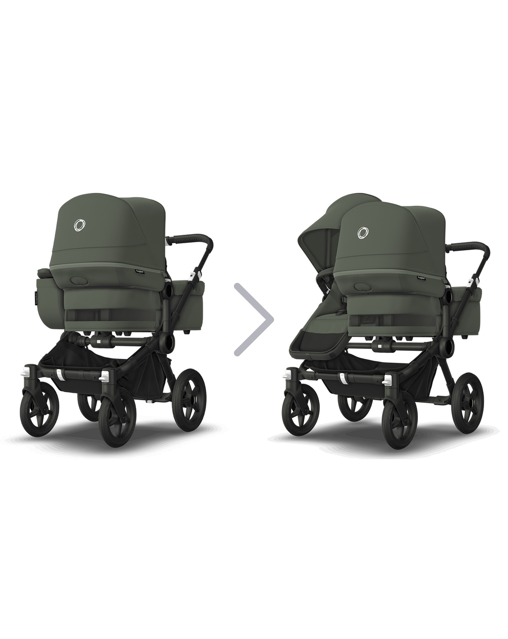 Bugaboo donkey 5 kit di conversione fratellare completo forest green