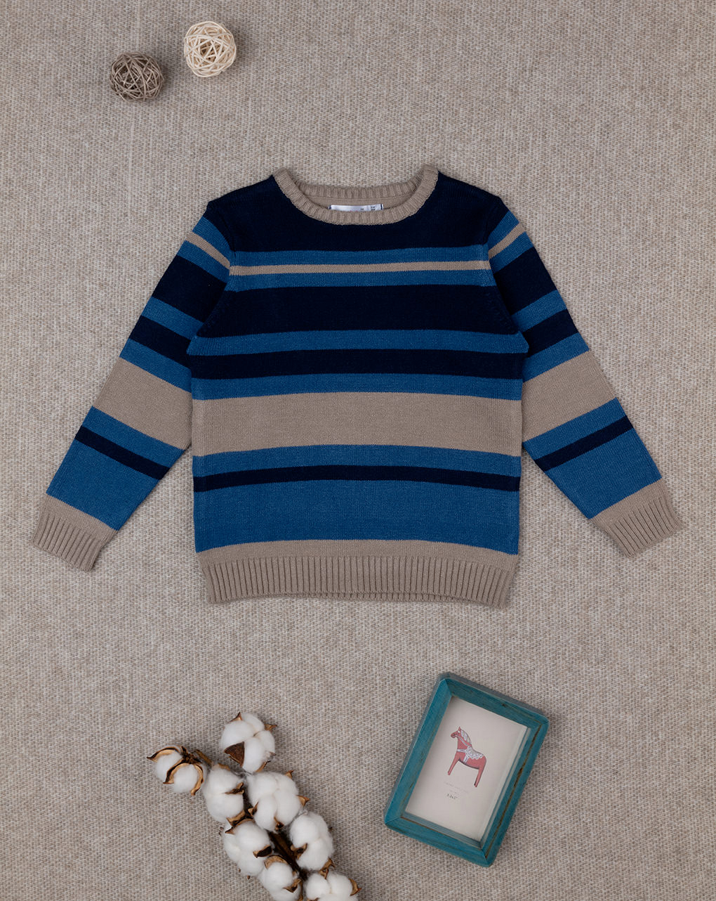 Maglia tricot bambino a righe