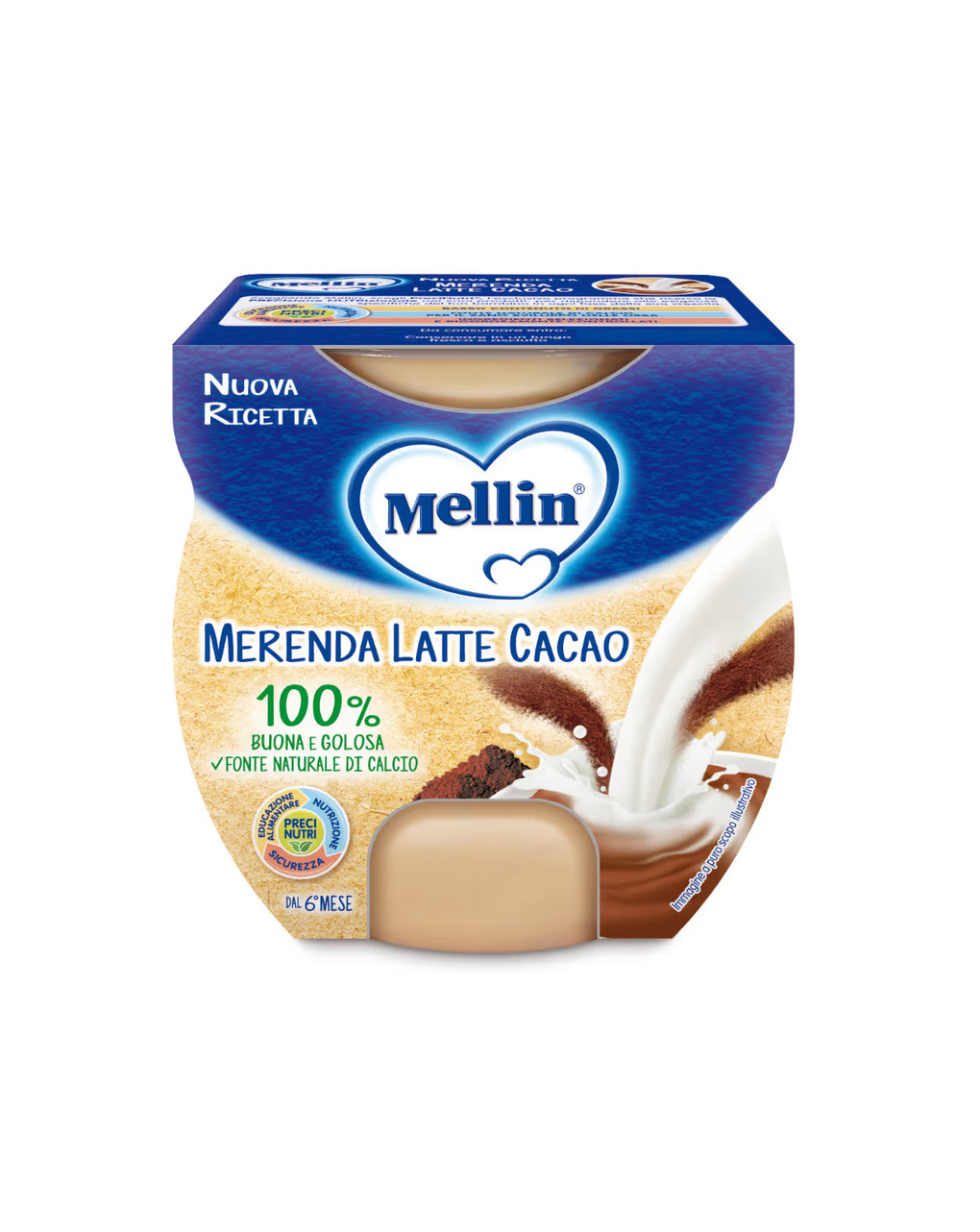 Merenda latte cacao 2×100 gr - mellin