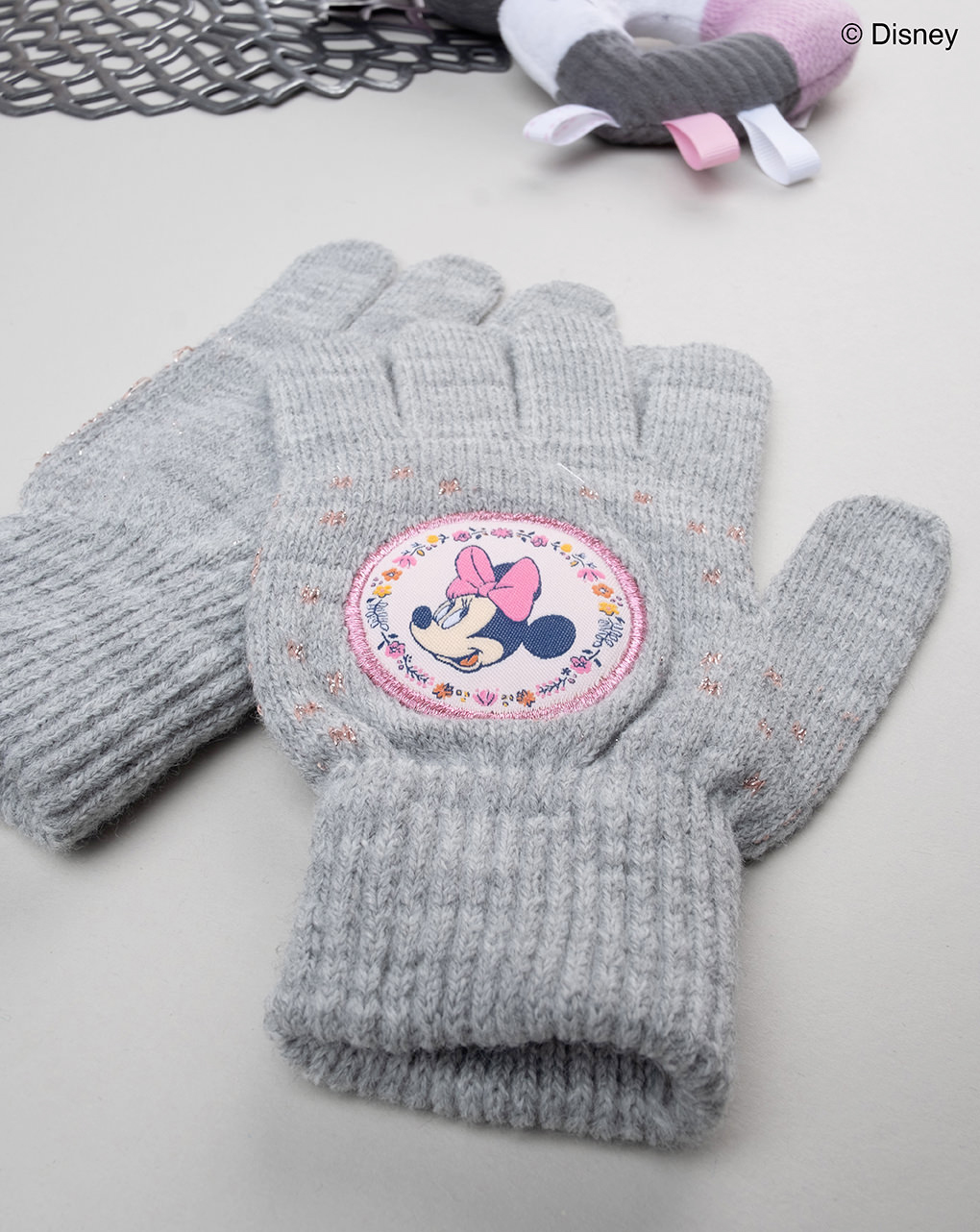 Guanti grigi bimba disney minnie