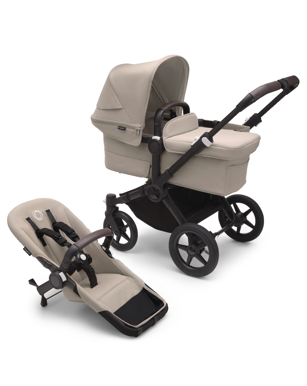 Donkey 5 mono navicella + passeggino in black/desert taupe - desert taupe - bugaboo