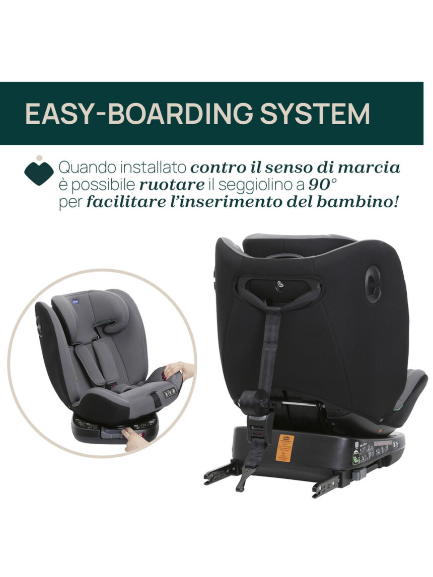 Seggiolino auto unico evo i-size (40-150 cm) grey black - chicco - Chicco