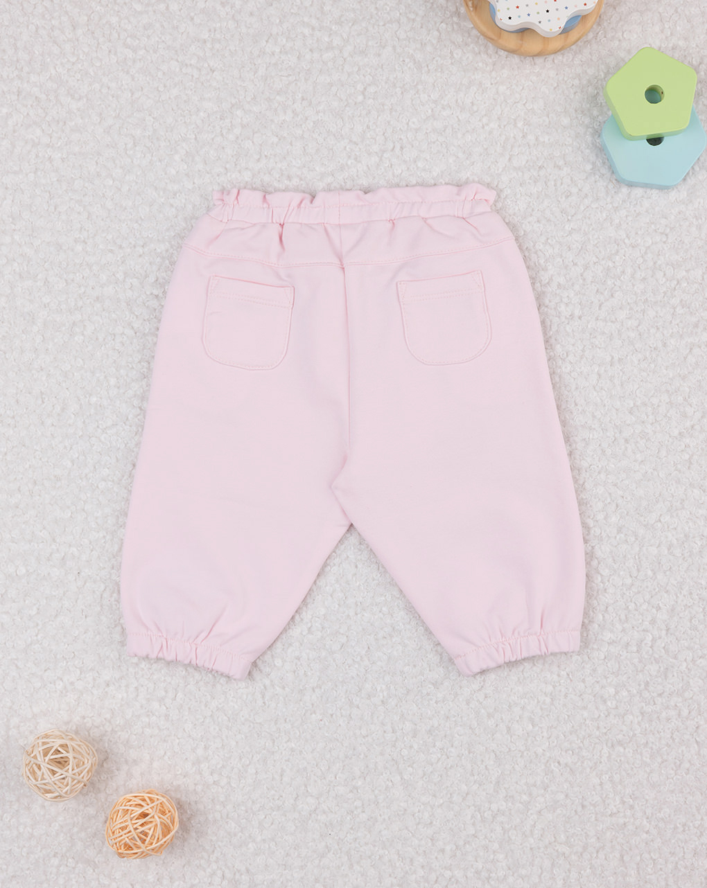 Pantaloni bimba rosa fiocchetti