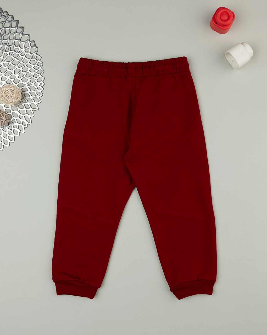 Pantaloni color block bordeaux bambino