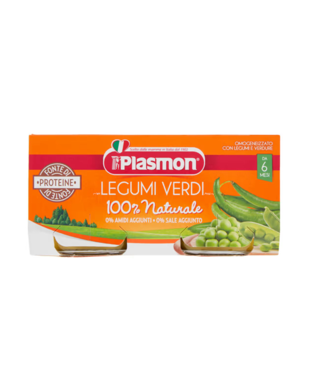 Omogeneizzato legumi verdi – 2x80g -plasmon