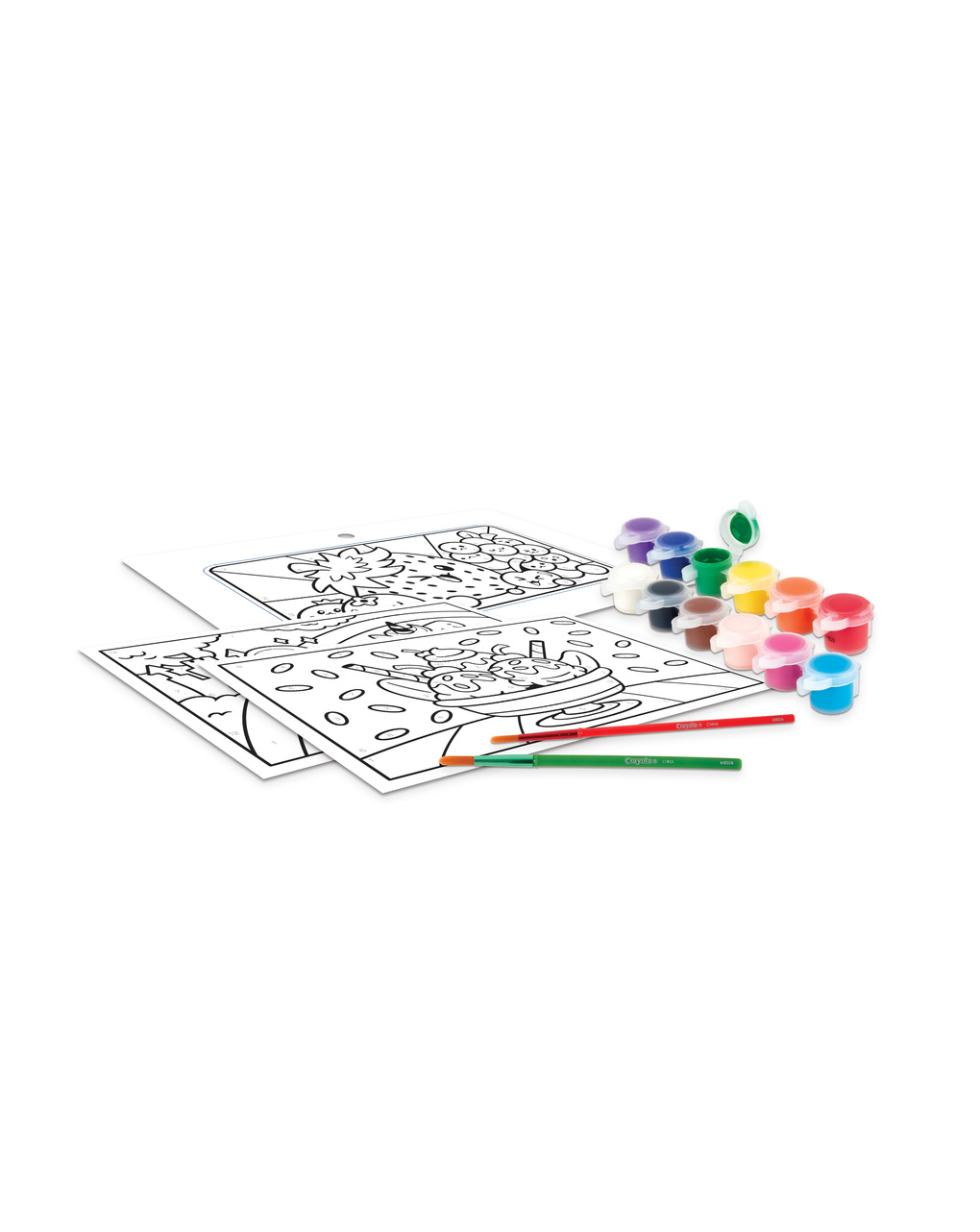 Set dipingi con i numeri, con tempere lavabili e pennelli - 5+ crayola