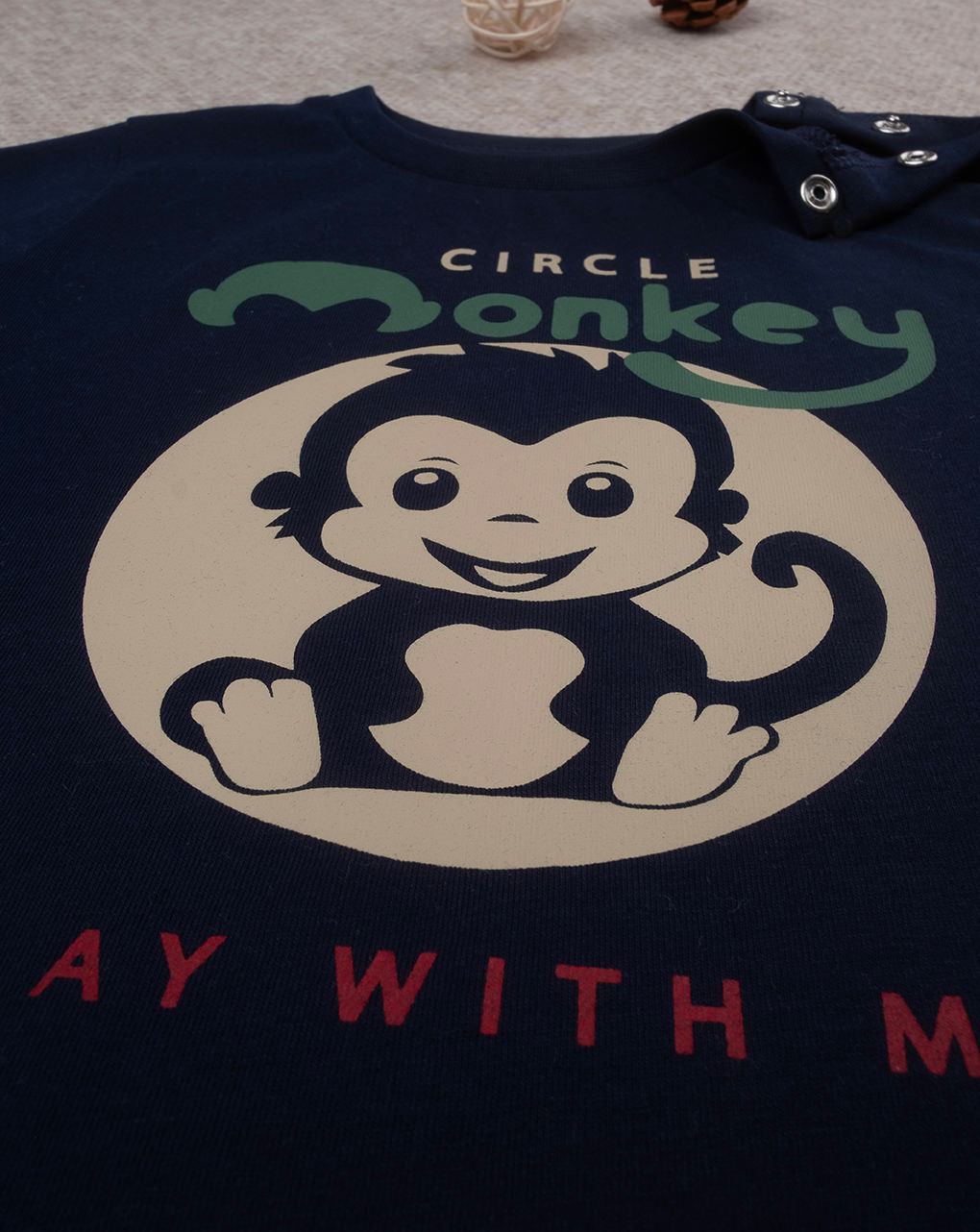 T-shirt bimbo blu monkey