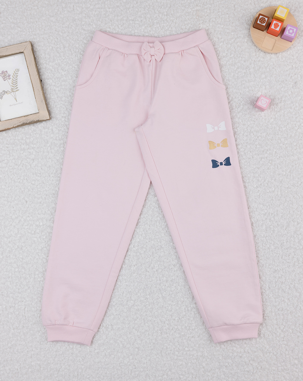 Pantalone bimba rosa fiocchi